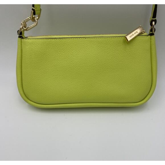 Kate Spade Kayla Convertible Wristlet Pochette Leather Bag Lime Slushy Green - Picture 6 of 9